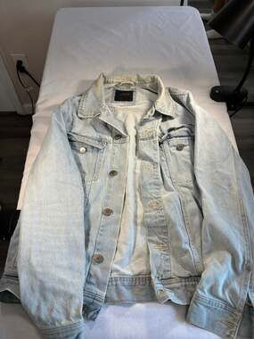 Denim Lab Reserved Light Wash Denim Jacket Size L Y2K Streetwear